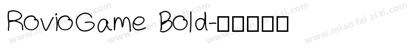 RovioGame Bold字体转换